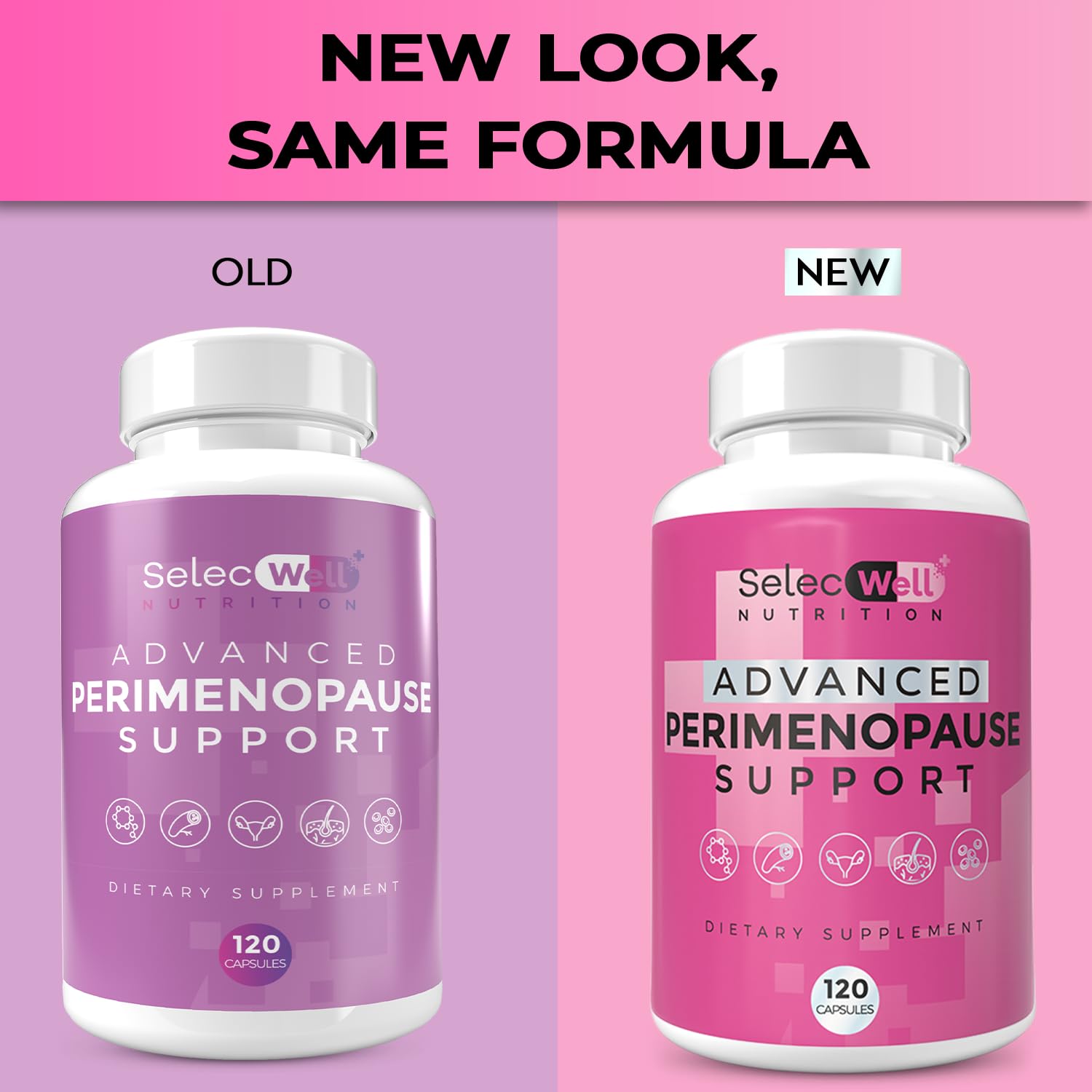 Perimenopause & Menopause Support Supplement for Women – Multi‑Symptom Relief with Black Cohosh & Red Clover Isoflavones | Ashwagandha Adaptogen & Herbal Blend | Hormone Balance Support | 120 Capsules SelecWell Au supplements
