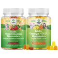 Bundle of Plant Based Kids Multivitamin Gummies with Vitamins A C D3 E B Zinc and DHA Omega 3 Gummies with Vegetarian 6 9 for Vision Brain Immunity Support Natures Craft Au supplements