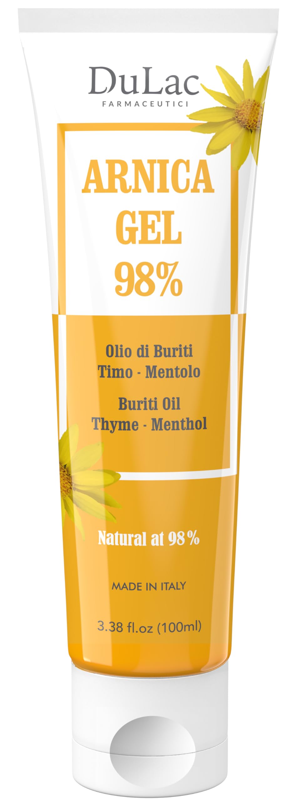 Dulac Arnica Body Massage Gel – Water-Based Cosmetic Massage Gel with Arnica Montana, Fast-Absorbing Lightweight Texture, Non-Greasy Feel, Dermatologically Tested, 3.38 Fl Oz DULÀC FARMACEUTICI 1982 Au supplements