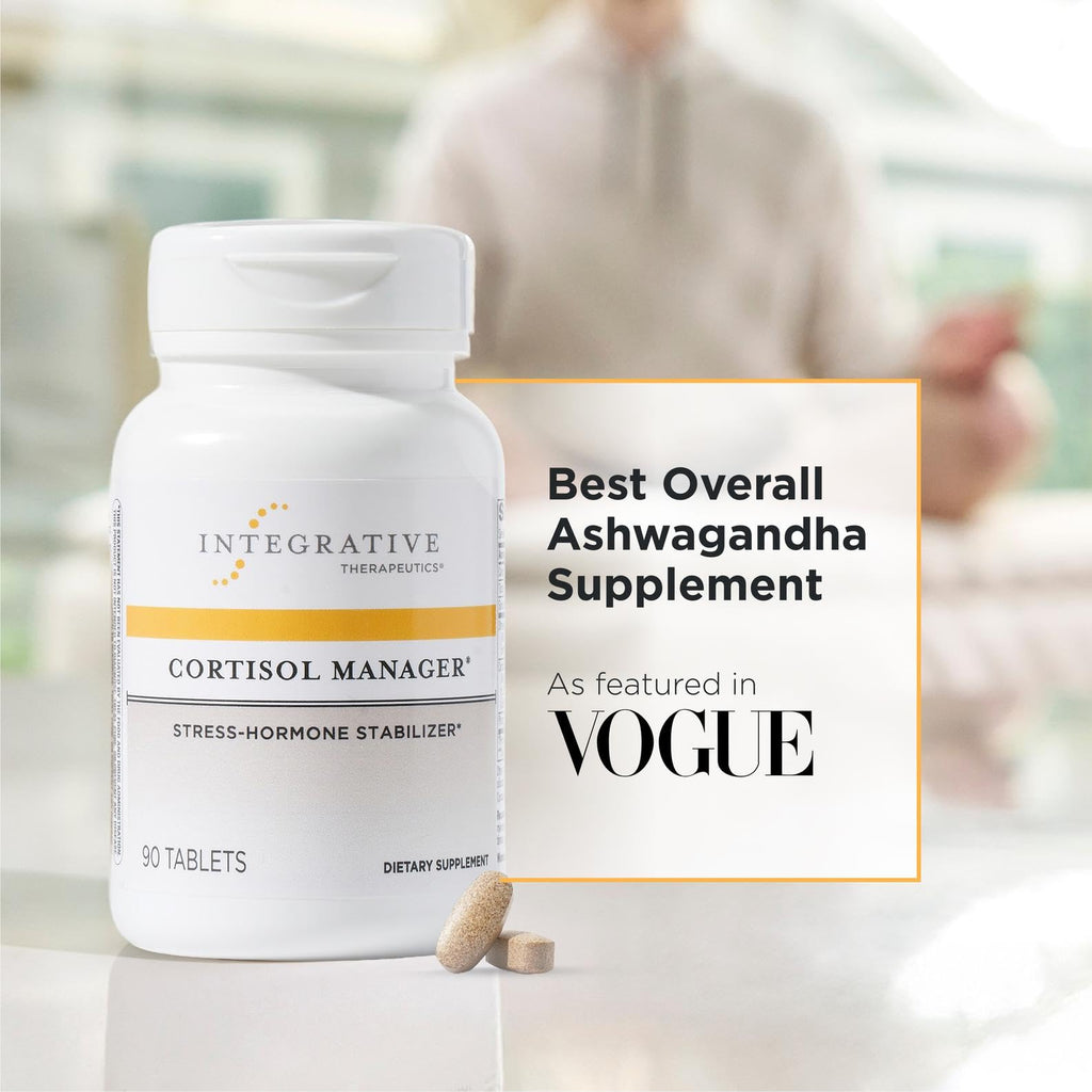 Integrative Therapeutics Cortisol Manager - Balance Cortisol & Support Relaxation for Restful Sleep* - Includes Ashwagandha & L-Theanine for Confidence with Less Stress* - 90 Tablets (45 Servings) Integrative Therapeutics Au supplements