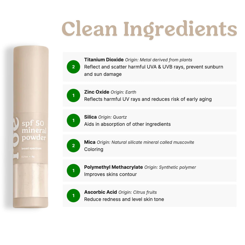 Roe Wellness- Kids SPF 50 Brush On Mineral Sunscreen Powder EWG, Reef-Friendly, Easy to Apply for Kids, Babies & Parents