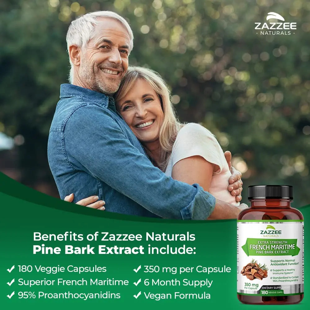 Zazzee Extra Strength French Maritime Pine Bark Extract, 350 mg Per Capsule Zazzee Au supplements