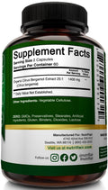 NutriFlair Organic Citrus Bergamot 1400mg, 120 Capsules - 25:1 Bergamia - Essential Oil and Citrus Bioflavonoids - Natural Heart Health Supplements