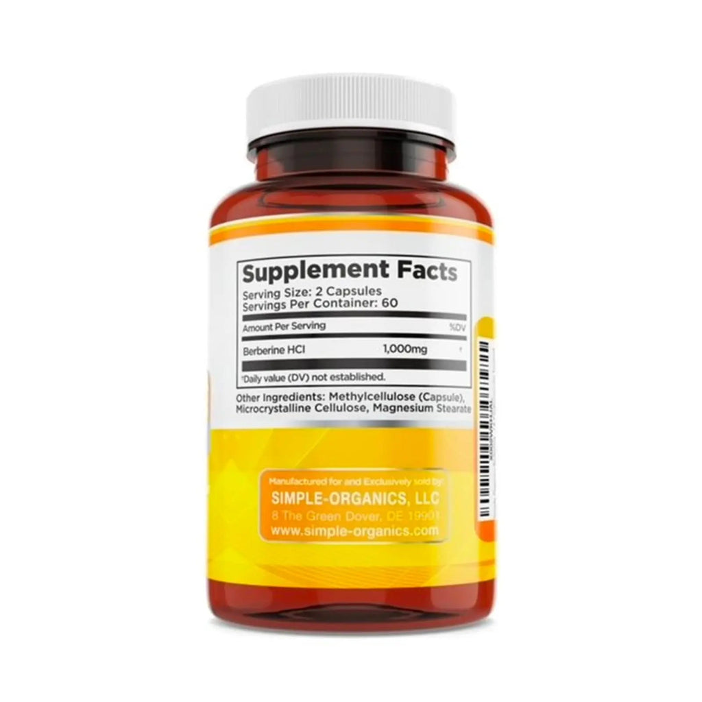 Simple-Organics Berberine 500mg (1000mg Per Serving) for Supports Healthy Immune Simple-Organics Au supplements