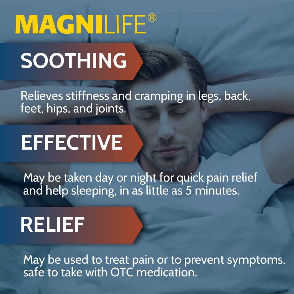 MagniLife Muscle Cramp Pain Relief Quick-Dissolve Tablets, 125 Count, Quinine-Free Homeopathic Medicine for Leg, Foot, Hip, Joint & Back Pain Relief, Helps Ease Muscle Ache, Cramping & Stiffness MagniLife Au supplements