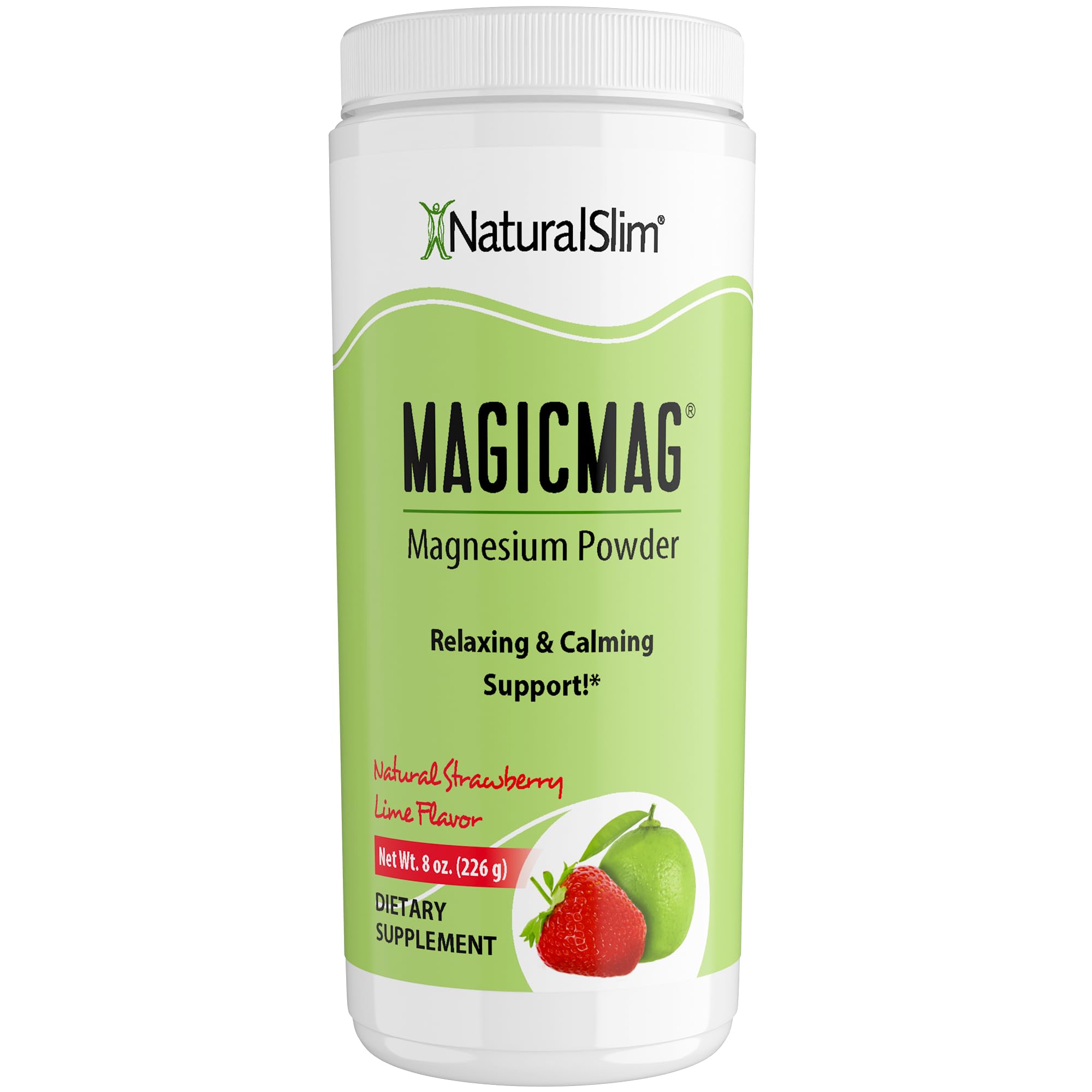 NaturalSlim MagicMag Magnesium Citrate Powder Drink for Relaxation, Stress, Constipation, Better Rest & Digestive Health, Magnesium Supplement for Women and Men