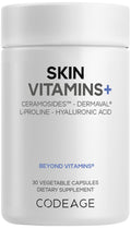 Codeage Skin Vitamins+ Supplement – Ceramosides, Dermaval, Hyaluronic Acid, Coffeeberry, Vitamin C – Skin Elasticity, Wrinkle & Moisture Support – Liposomal Delivery – Non-GMO, 30 Capsules Codeage Au supplements