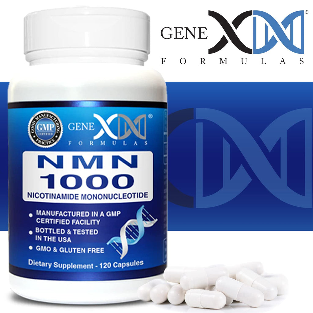 Genex Formulas NMN 1000mg - 99% Pure Shelf Stabilized Supplement Capsules for Increased NAD Levels & Healthy Aging, GMP Certified, 1000mg per Serving, 120 Capsules Genex Formulas Au supplements