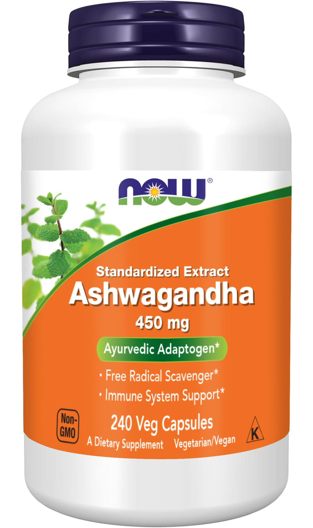 NOW Foods Ashwagandha Extract 450 mg Vegan, Kosher, Non-GMO - 240 Veg Capsules, NOW Foods Au supplements