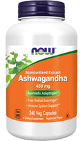 NOW Foods Ashwagandha Extract 450 mg Vegan, Kosher, Non-GMO - 240 Veg Capsules, NOW Foods Au supplements