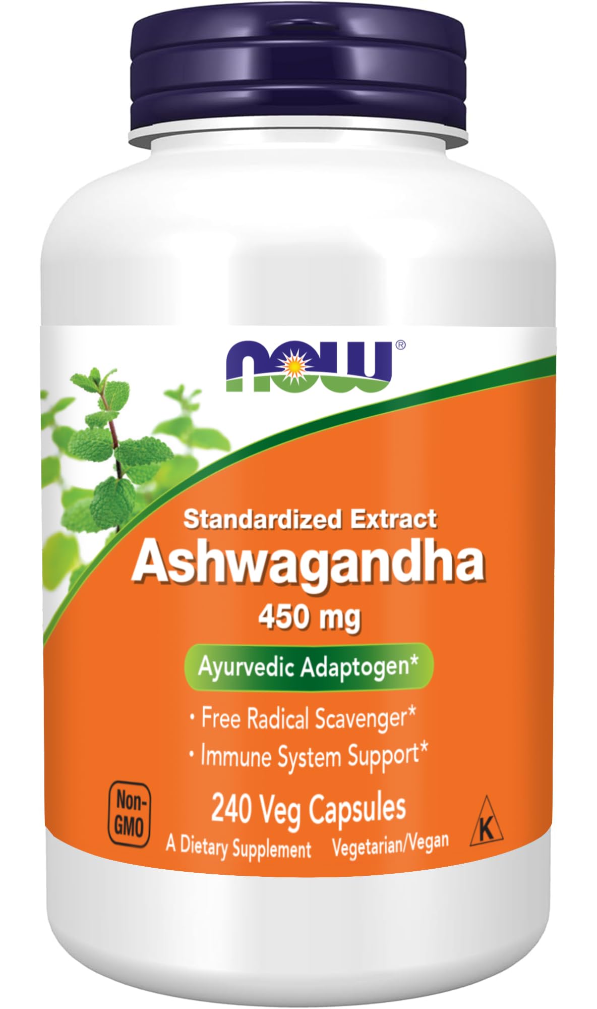 NOW Foods Ashwagandha Extract 450 mg Vegan, Kosher, Non-GMO - 240 Veg Capsules, NOW Foods Au supplements