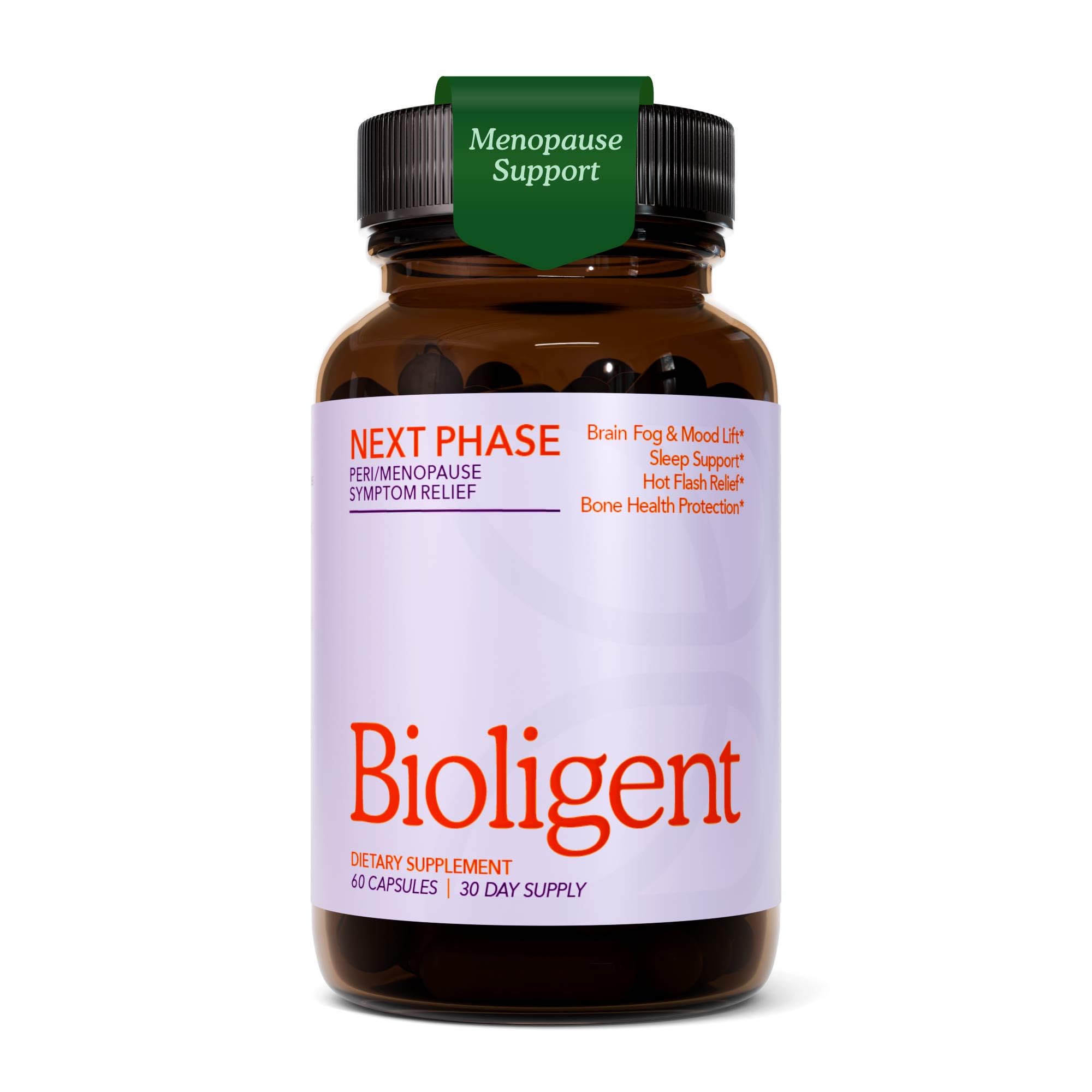 Bioligent Menopause Support Supplement for Women, Hot Flash, Sleep, Mood & Focus Support, Hormone-Free with Maca, Ginseng, Chamomile & Saffron, Non-GMO, 60 Capsules, 30 Day Supply BIOLIGENT Au supplements