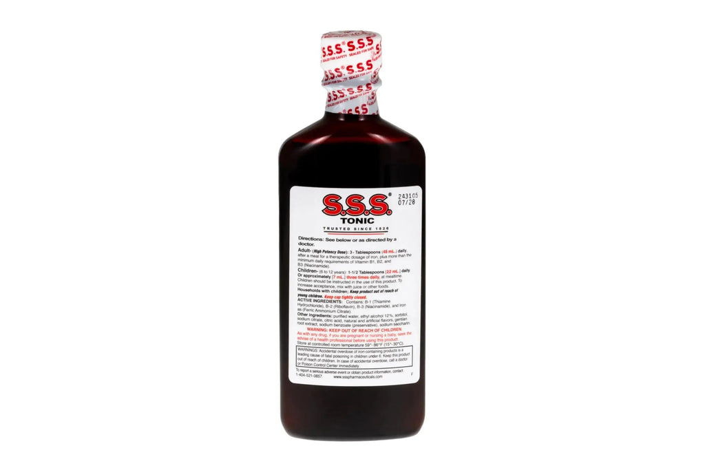 S.S.S. Tonic, Iron and Vitamin B Supplement, High Potency Vitamins, Bottle,10 Fl Oz (Pack of 1) S.S.S. CO. Au supplements