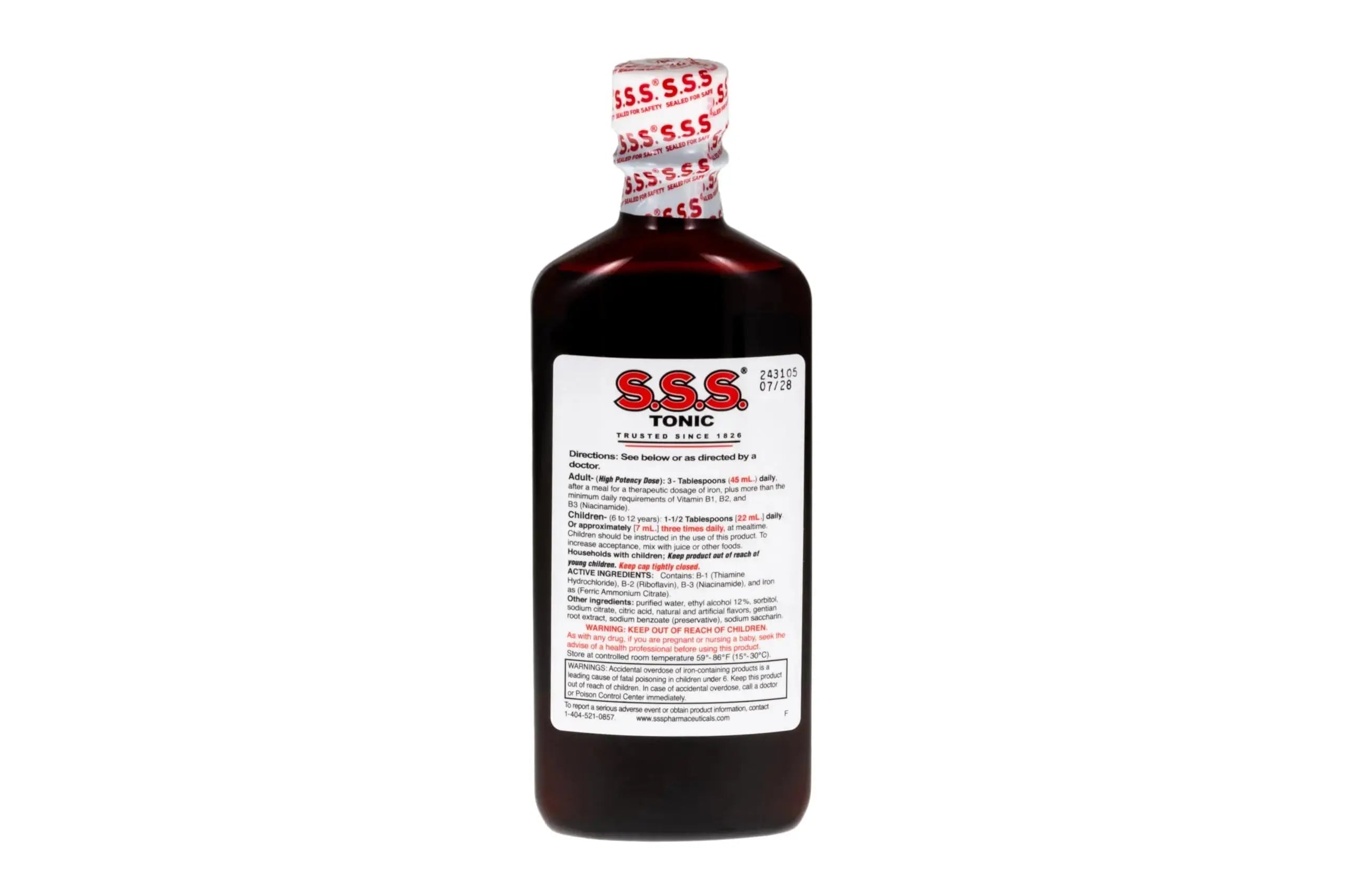 S.S.S. Tonic, Iron and Vitamin B Supplement, High Potency Vitamins, Bottle,10 Fl Oz (Pack of 1) S.S.S. CO. Au supplements