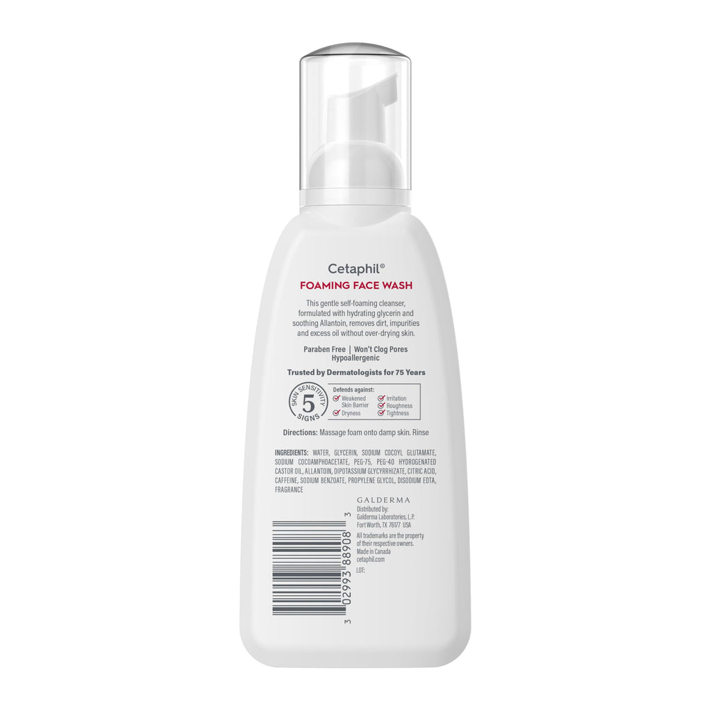 Cetaphil Redness Relieving Foaming Face Wash For Sensitive Skin, 8 Fl Oz, Gently Cleanses