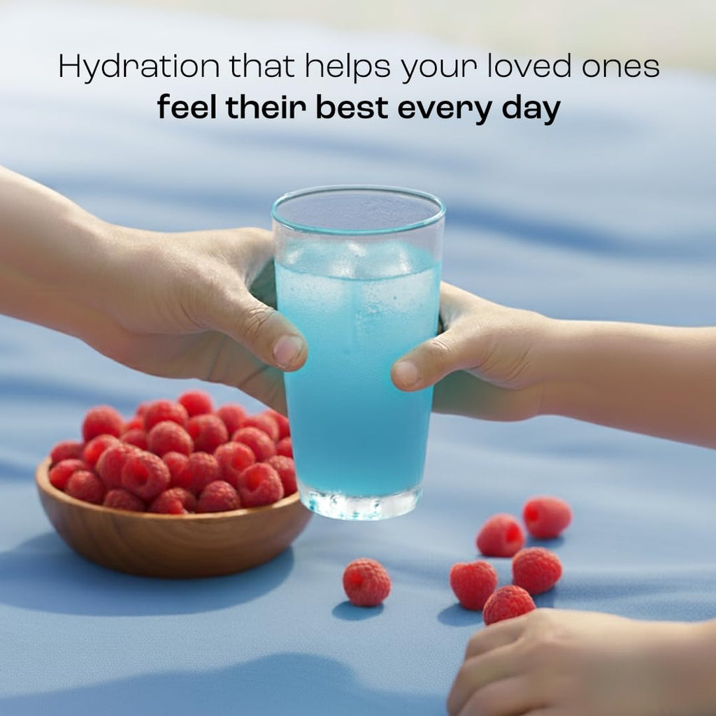 KEY NUTRIENTS Multivitamin Electrolytes Powder No Sugar - Sweet Blue Raspberry Electrolyte Powder - Endurance & Energy Supplement - Hydration Powder