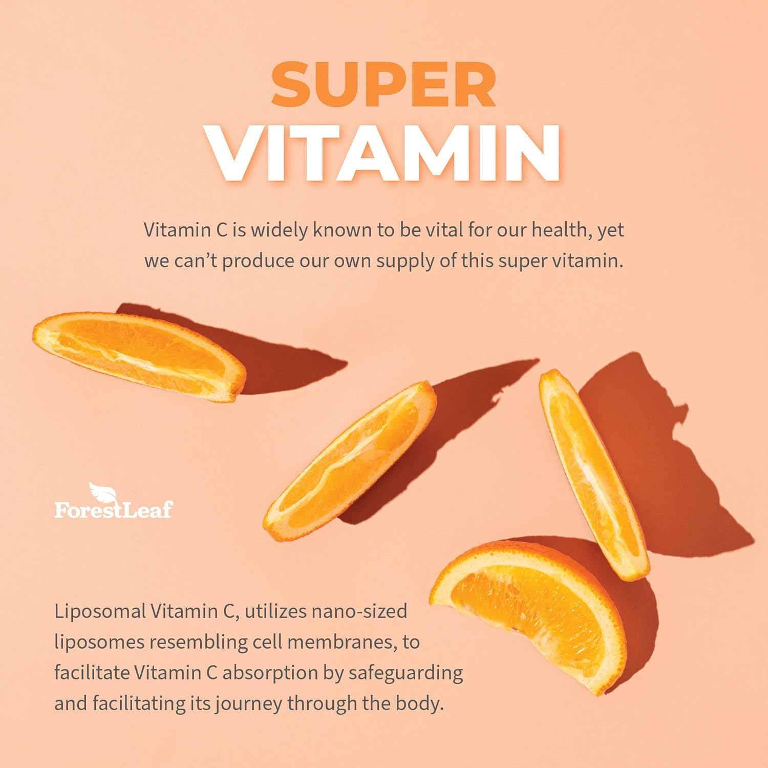 ForestLeaf Liposomal Vitamin C 1400mg Capsules | High Dose Vitamin C Liposomal Supplement w Coconut Oil Fatty Acids | Fast Absorption | Immune Support,