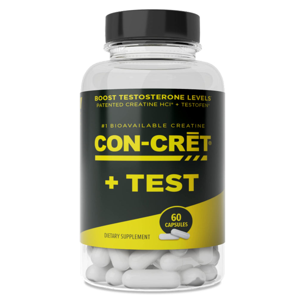CON-CRET®+ Test, CON-CRET® Patented Creatine HCl Now with Testofen®, Boost Testosterone Levels, 60 Capsules CON-CRET Au supplements