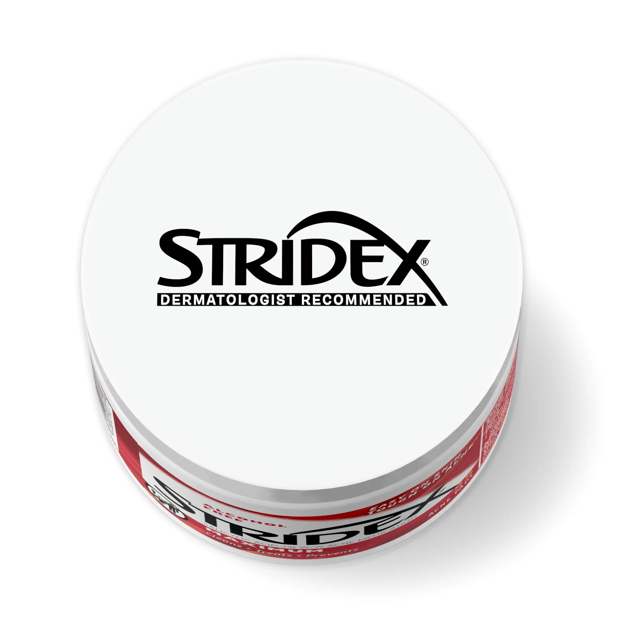 Stridex Medicated Acne Pads, Maximum, 55 Count – Facial Cleansing Wipes, Alcohol Free