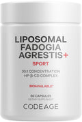 Codeage Liposomal Fadogia Agrestis 600mg Supplement - Fadogia Agrestis 30:1 Extract, Vitamin D3, Zinc, Fenugreek, BioPerine Black Pepper - 2-Month Supply - Liposomal Delivery - Non-GMO, 60 Capsules Codeage Au supplements