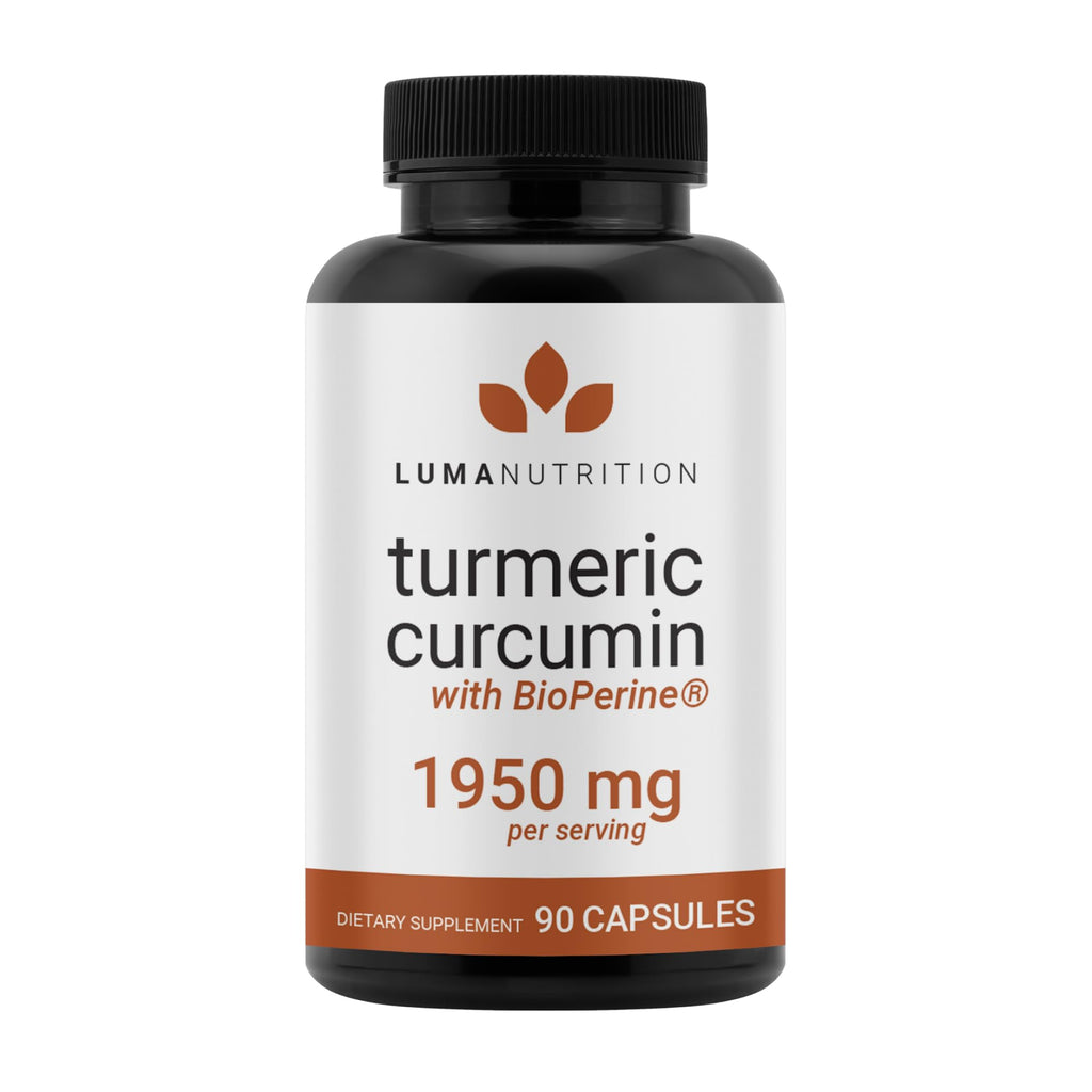 Luma Nutrition Turmeric Curcumin with Black Pepper - 95% Curcuminoids - 1950mg Per Serving - Premium Turmeric Supplement