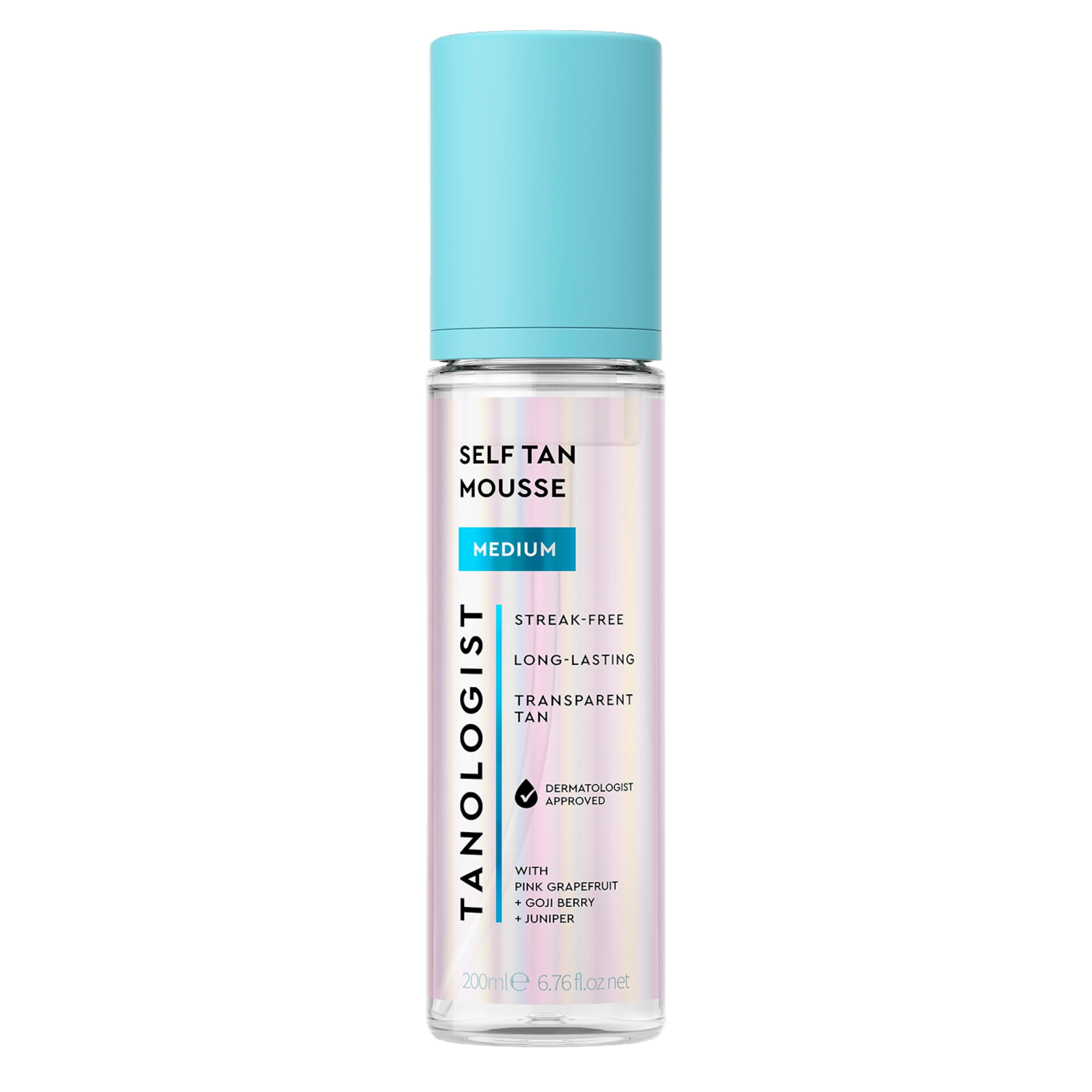 Tanologist Medium Self Tan Mousse, Self-Tanning Mousse, Streak-Free, Natural Glow, No Fake Tan Smell Or Orange Tone, Long Lasting