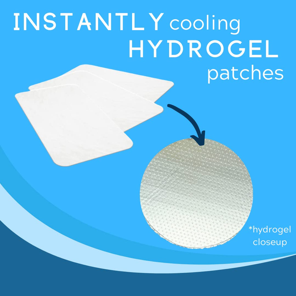 Medagel Migraine Relief Patch, Cooling Patches for Migraine, Fever, Hormone, & Headaches, Mess & Odor-Free Hydrogel Cooling, Made in The USA, 1 Pack (4 x Patches) White Medagel Au supplements