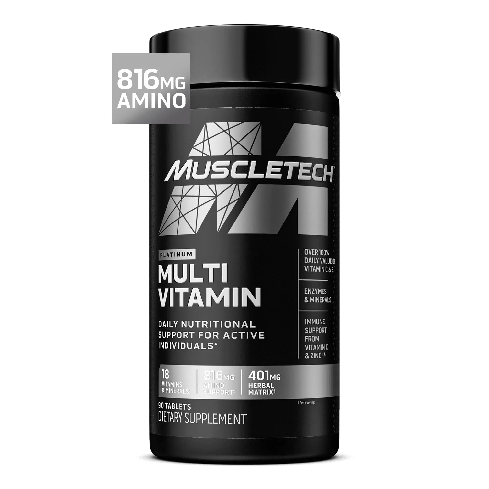 MuscleTech Platinum Multivitamins for Men & Women - Multi-Vitamin Supplement for Immune Support - 18 Vitamins & Minerals, Vitamin A C D E B6 B12 MuscleTech Au supplements