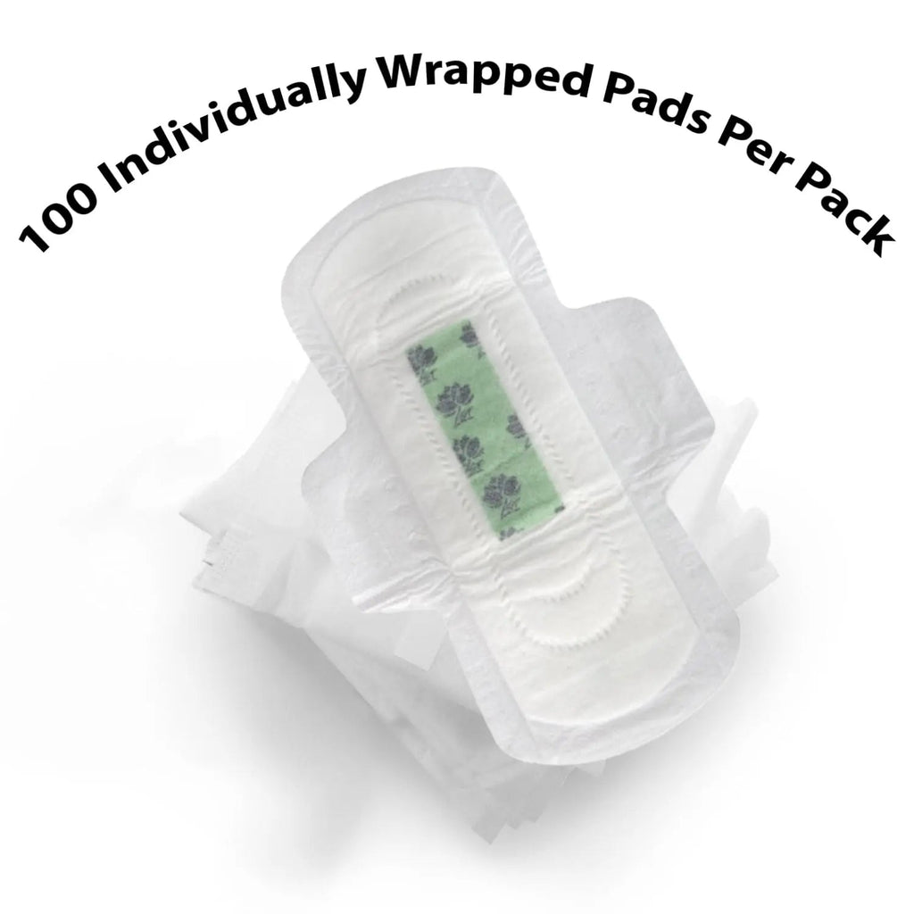 100 Bulk Pads with Wings Individually Wrapped for Women Homeless, Postpartum, Hospitals Trail maker Au supplements