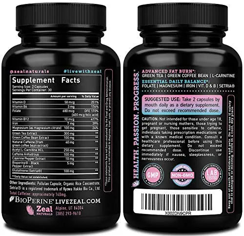 Zeal Naturals Weight Loss Support for Women + Daily Balance Vitmains (Iron, Vitamin D Zeal Naturals Au supplements