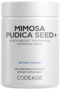 Codeage Organic Mimosa Pudica Seed Capsules - Mimosa Pudica Seeds Supplement - Black Walnut, Cloves, Vidanga, Neem, BioPerine - All in One - Sensitive Plant Pills - Non-GMO & Vegan - 120 Capsules Codeage Au supplements