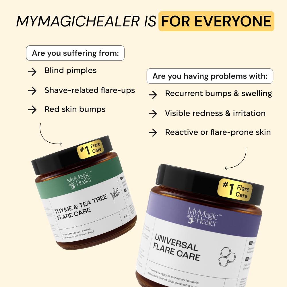MyMagicHealer Universal Flare Care | Essential Oil Free | Baby Dermatitis, Diaper Rash, Eczema, Psoriasis, Impetigo | Wound Car
