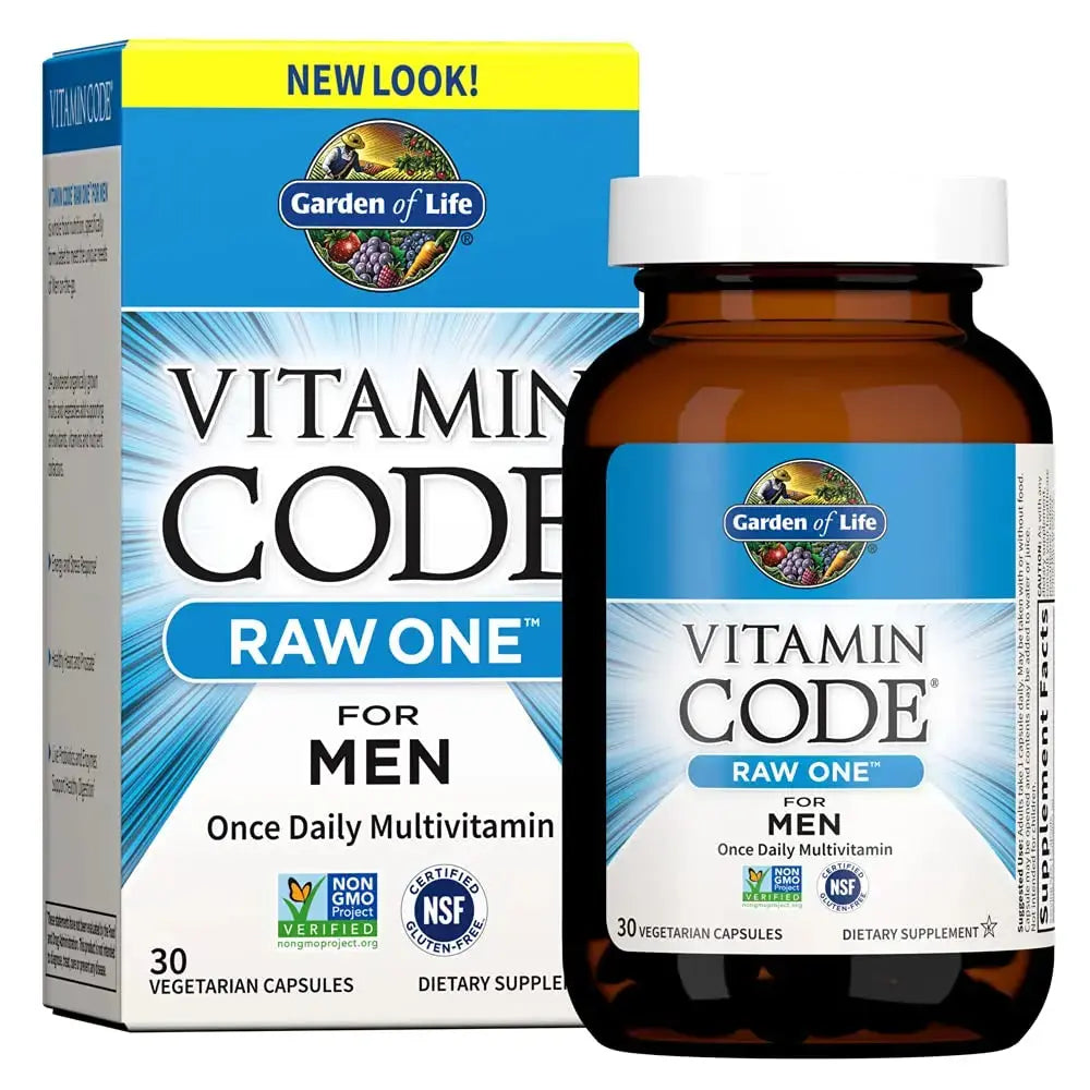 Garden of Life Vitamin Code Raw One for Men, Once Daily Multivitamin, 30 Capsules, One a Day Mens Vitamins Plus Fruit, Veggies & Probiotics Garden of Life Au supplements