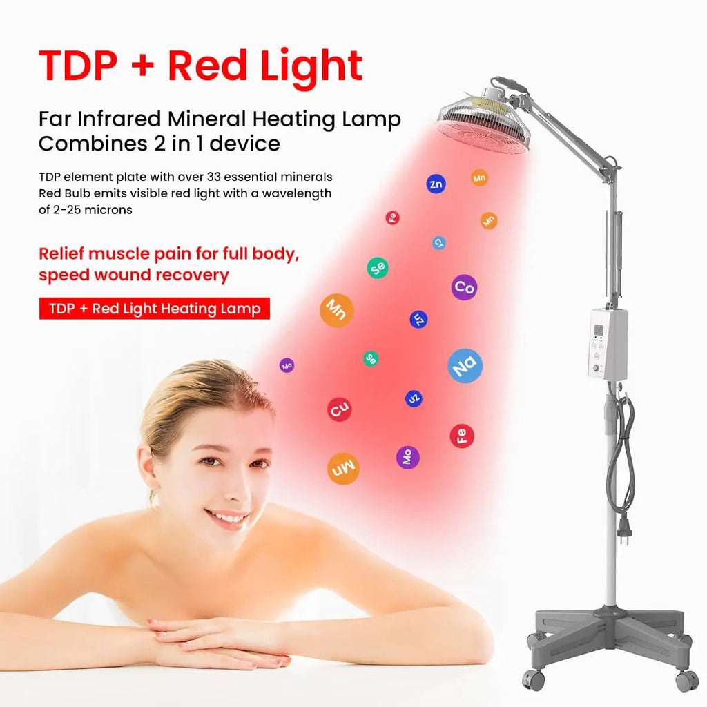 TDP and Infrared Red Light Therapy with Base, 2 in 1 Infrared Heat Lamp Device with 275W Bulb YUNCHI Au supplements