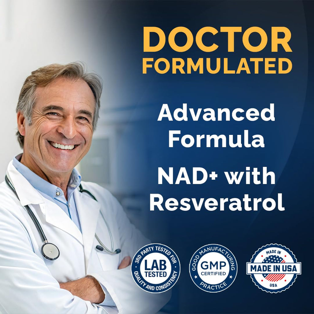 MOM NUTRIX Liposomal NAD Supplement with Resveratrol - High Purity NAD Plus 2000 mg, 120 Capsules, Made in The USA - NMN Alternative MOM NUTRIX Au supplements