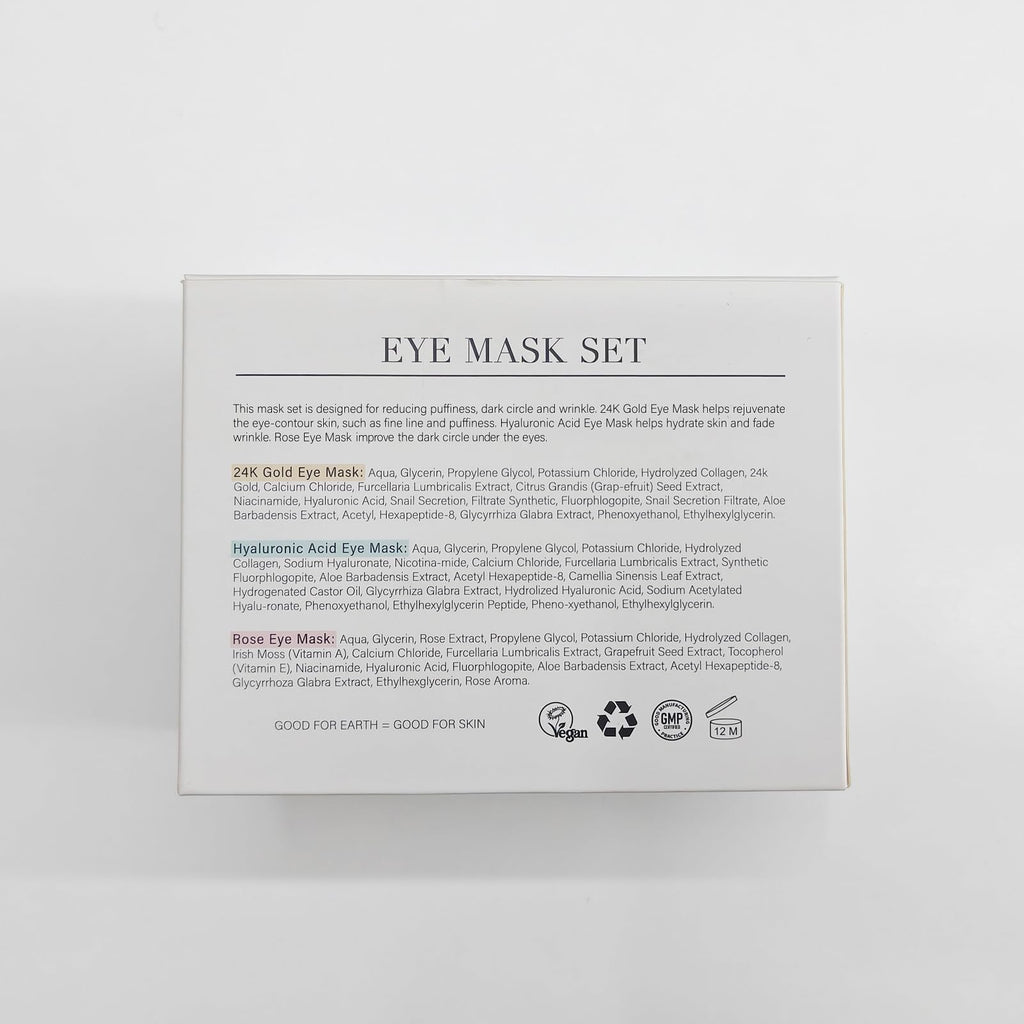 PEAUAMIE Under Eye Patches Gold and Hyaluronic Acid for puffy eyes,Rose Eye Masks