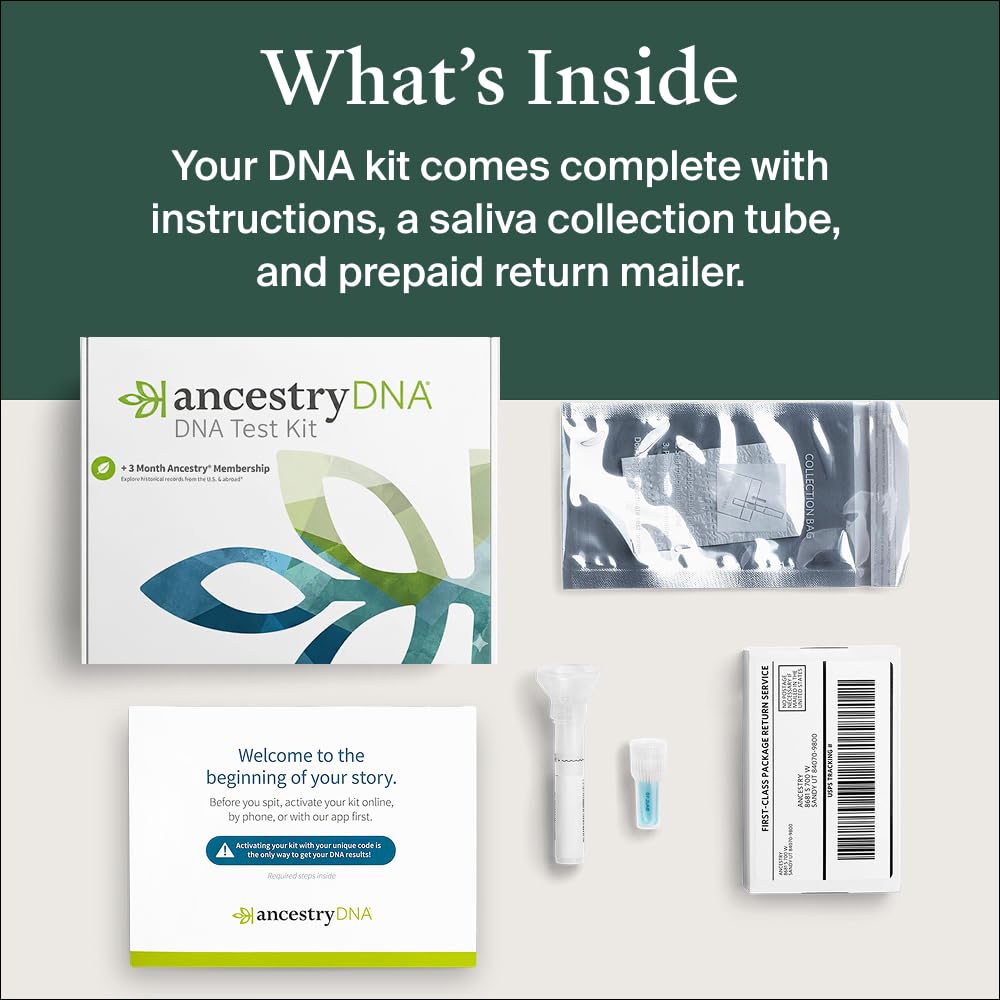 AncestryDNA Genetic Test Kit + 3-Month Ancestry World Explorer Membership: Personalized Genetic Results, DNA Ethnicity Test, Family History, Complete DNA Test, 3600+ Regions and Journeys AncestryDNA Au supplements