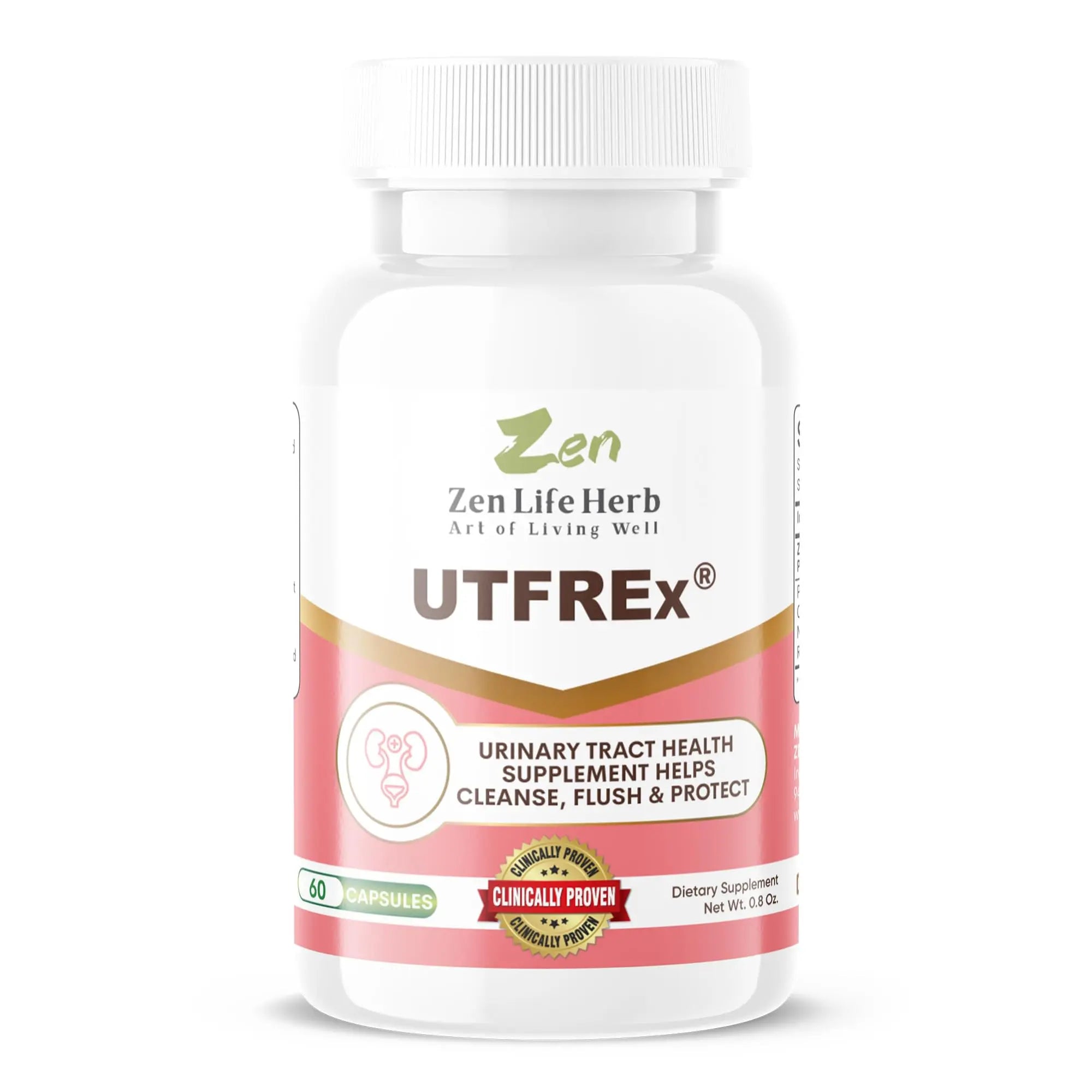 ZEN LIFE HERB UTFREx – Fast Acting - Promotes Urinary Tract Health Supports Healthy Immune and Urinary System, No Vitamins, Minerals, Prebiotics, Sugar, Plant-Based Supplement (60 Capsules) ZEN LIFE HERB Au supplements