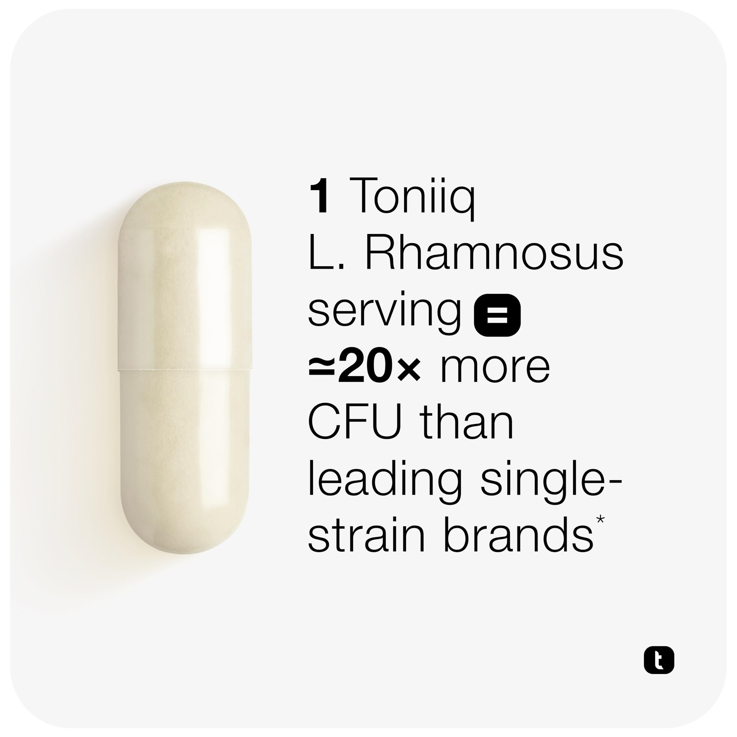 Toniiq Lactobacillus Rhamnosus – Ultra High Strength 100B CFU with Prebiotic FOS – Delayed Release Capsules – Third-Party Lab Tested – 60 Capsules Toniiq Au supplements