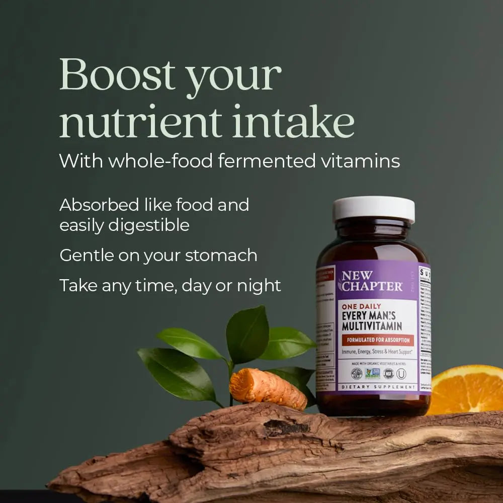New Chapter Men’s Multivitamin, B6, Extra B12, D3, Vitamin C & Zinc, Immune, Heart, Cellular Energy, and Brain Health New Chapter Au supplements