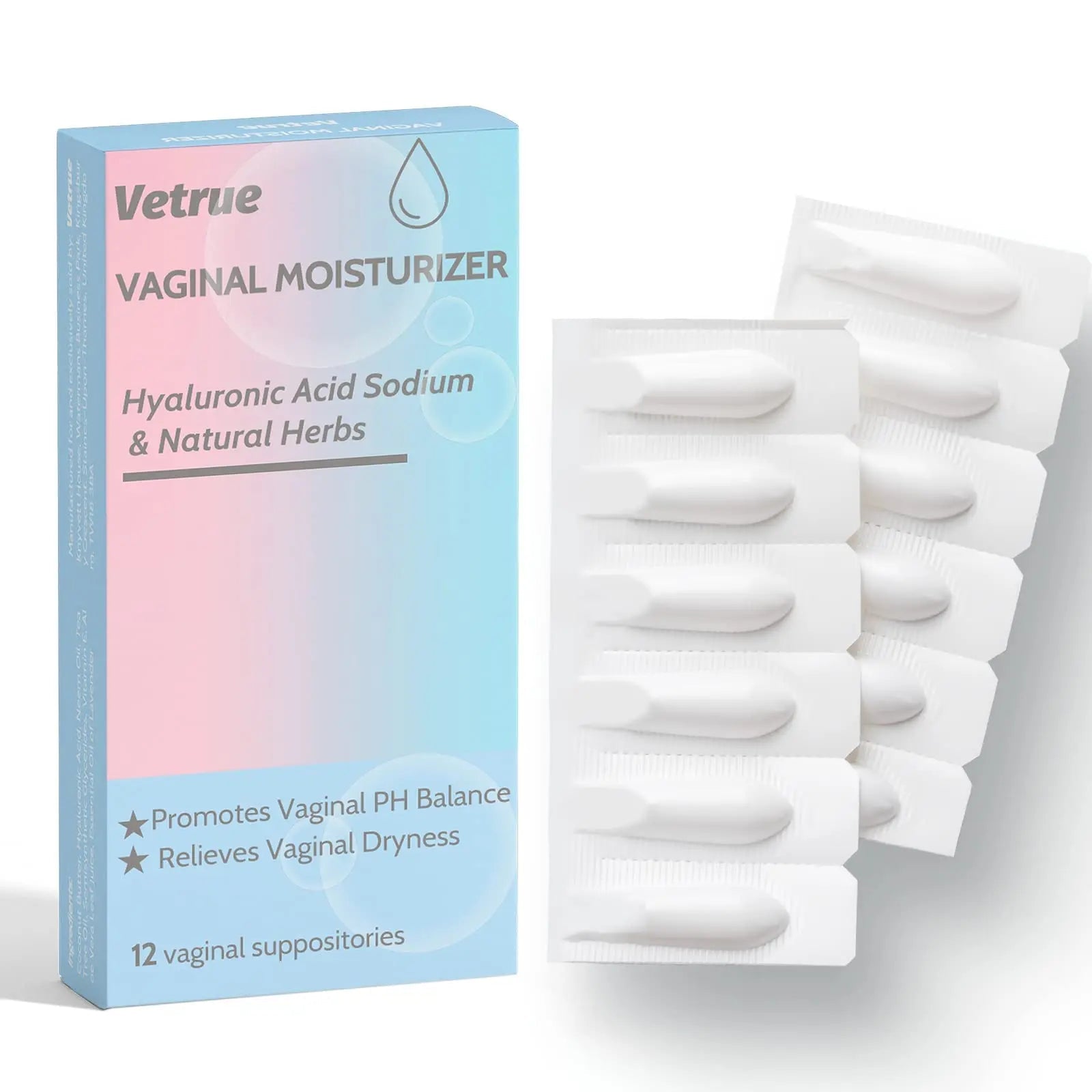 vetrue Intimate Moisturizer, Vaginal Suppository for Dryness & Discomfort, Feminine Long Lasting vetrue Au supplements