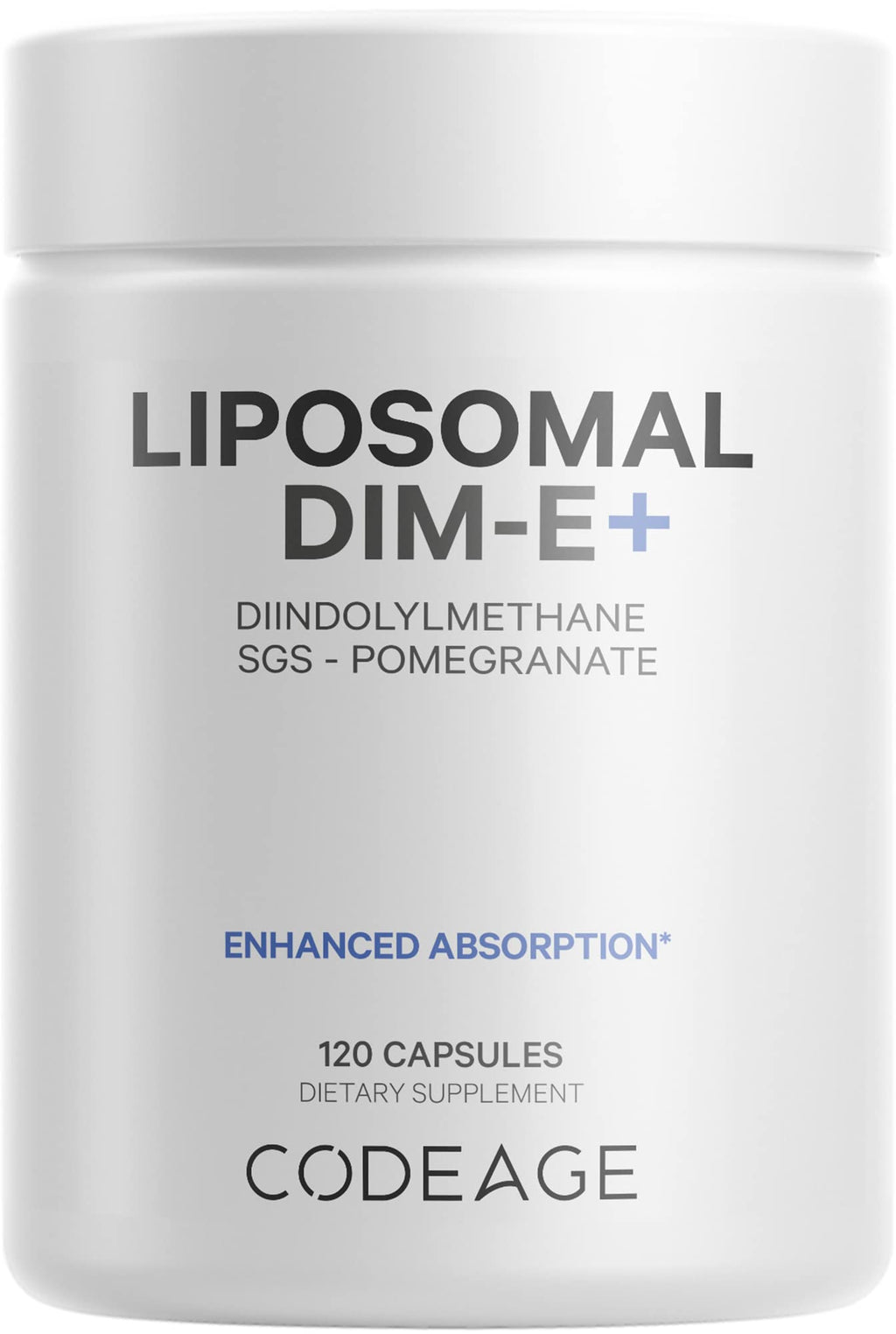 Codeage Liposomal DIM Supplement - 4 Months Supply of DIM Vitamins and SGS, Pomegranate, Broccoli, Vitamin E Isomers Tocopherols Alpha Beta Gamma Delta - Liposomal Formula - Gluten-Free - 120 Capsules Codeage Au supplements
