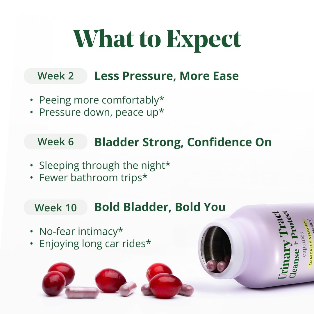 Semaine Urinary Tract Cleanse & Protect – 30 ct, Bladder Support Supplement for Women, Flushes Urinary Tract. Combines Cranberry Proanthocyanidins with Hibiscus. Semaine Au supplements