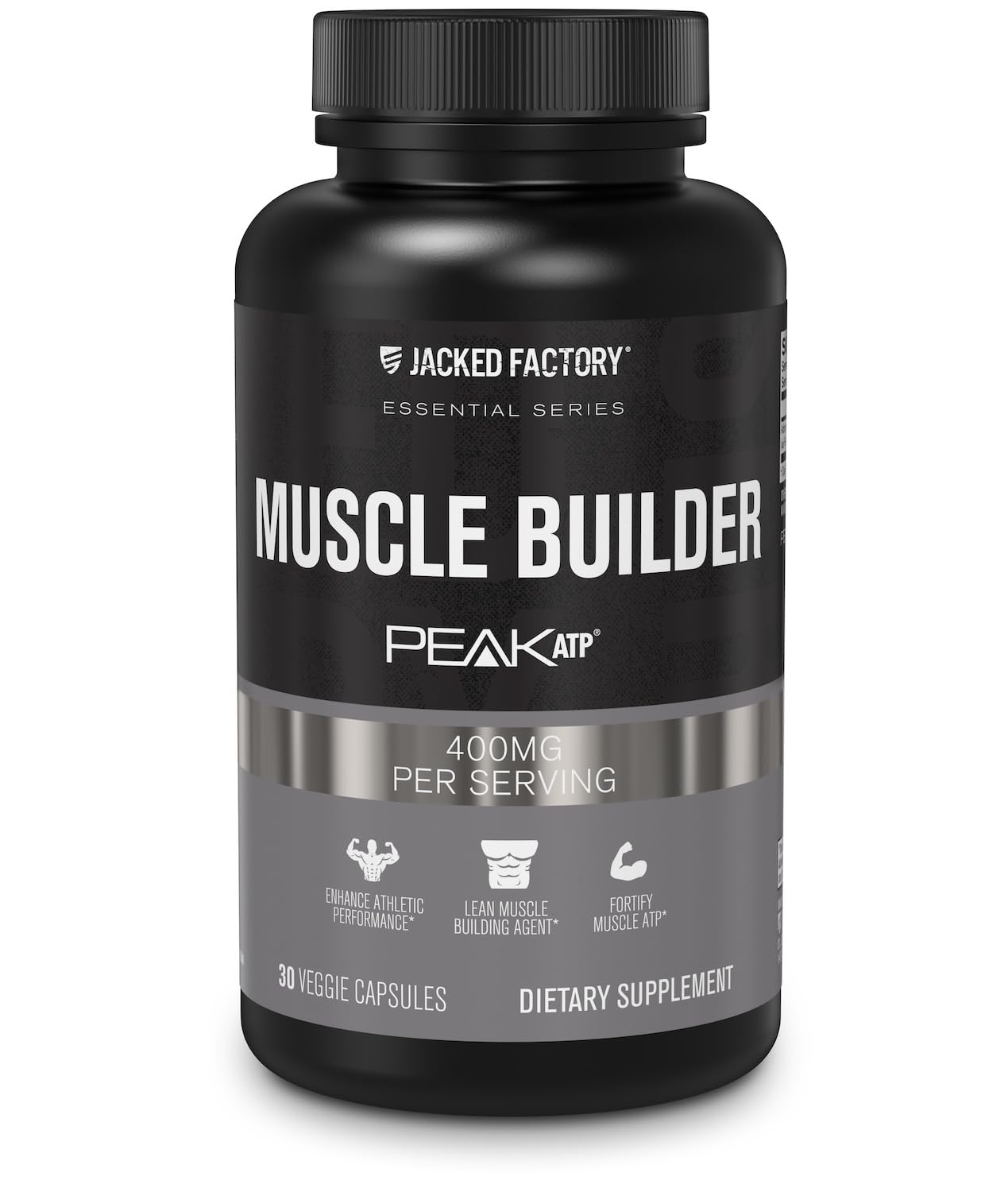 Jacked Factory Essentials Muscle Builder - ATP Muscle Builder for Men with Peak ATP to Support Muscle Gain, Enhance Athletic Performance, & Increase Strength - 30 Capsules Jacked Factory Au supplements