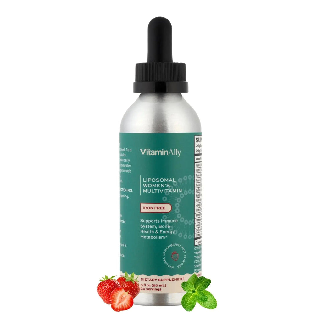 Vitaminally Liposomal Women's Liquid multivitamin Iron Free Drops| Sugar Free | Non-GMO | Gluten Free | Supports Immune System, Bone Health and Energy Metabolism Vitaminally Au supplements