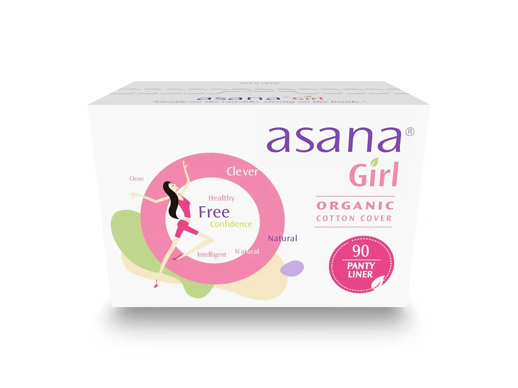 Asana Panty Liners for Girls, Organic Cotton Cover – Controls Odor Naturally, Pads Without Wings Asana Au supplements