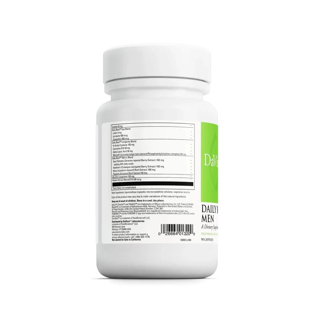 DAVINCI Labs - Daily Best Men - A Dietary Supplement with Vitamin B6, Vitamin B12 Vitamin C, Vitamin K2, and More - Vegetarian DAVINCI Au supplements