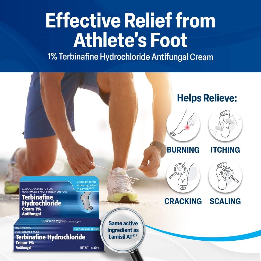 TARO Terbinafine Hydrochloride antifungal Cream 1% - Athletes Foot Cream Extra Strength