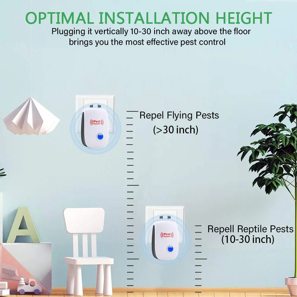 Ultrasonic Pest Repeller 6 Packs Electronic Plug in Indoor Sonic Repellent Palmandpond Au supplements