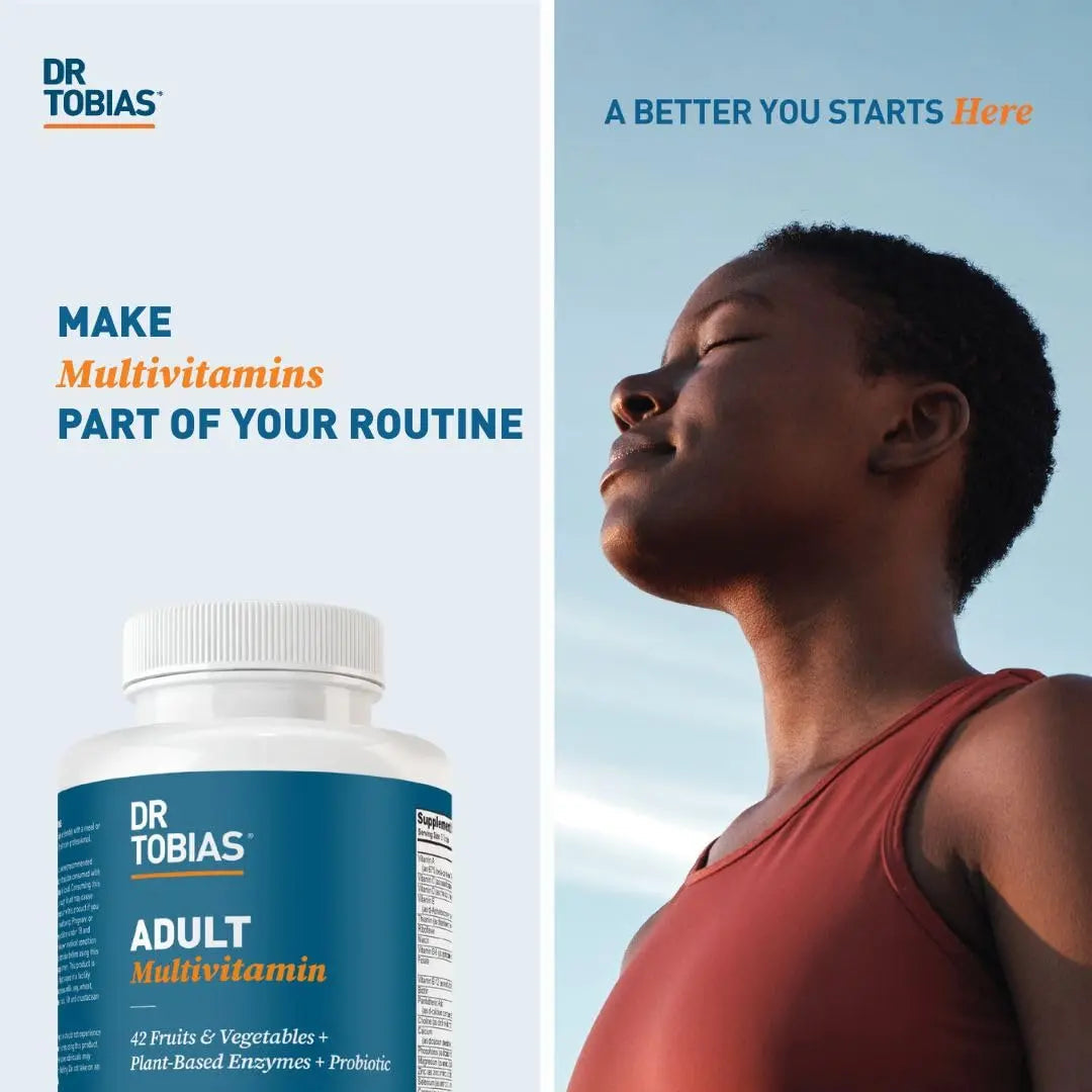 Dr. Tobias Adult Multivitamin for Women & Men, Immune Supporting Vitamins from 42 Fruits, Vegetables, Plus Probiotics, Vegan Multivitamins Dr. Tobias Au supplements